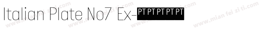 Italian Plate No7 Ex字体转换